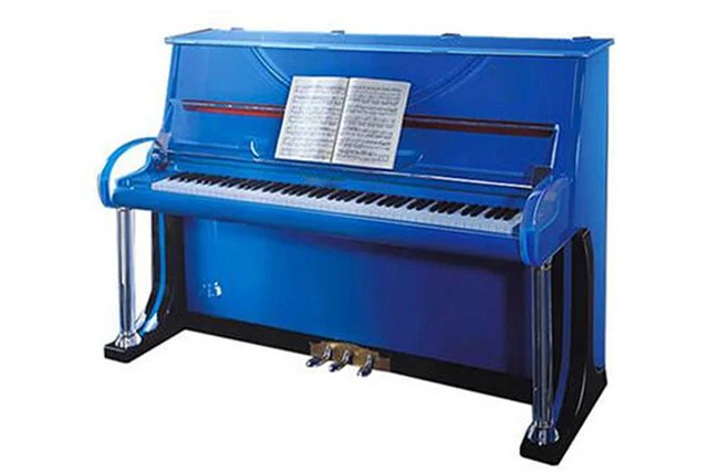 Piano droit de luxe Savaria UP-123A Crystal bleu